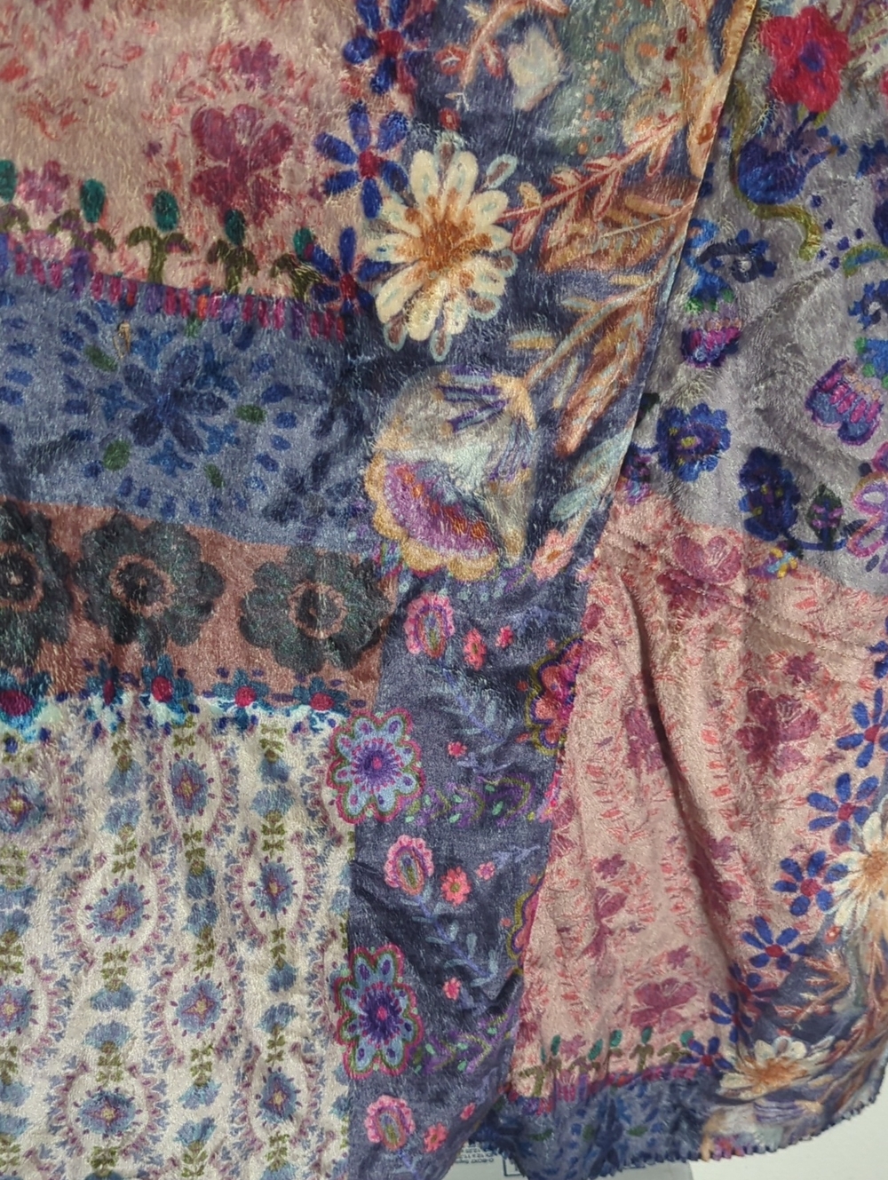 Natural Life Womens Hooded Blanket Robe Boho Jewel Tone Gypsy Floral Medium Smal - Picture 11 of 16